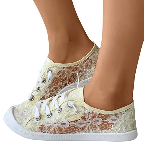 YJING Damen Rote Schuhe Damen Plateau Schuhe Damen Rockabilly Schuhe Damen Elegant Schuhe Damen Weiss Plateau Sneaker...