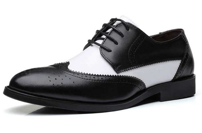50er Jahre Retro Vintage Rockabilly Schuhe Herren Oxfords schwarz weiß